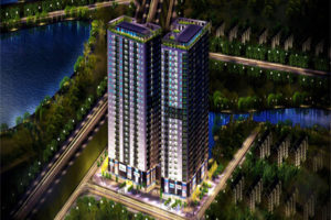 Cho thuê mặt bằng 266m2, MT 30m chân chung cư Hoàng Mai làm showroom, cà phê…