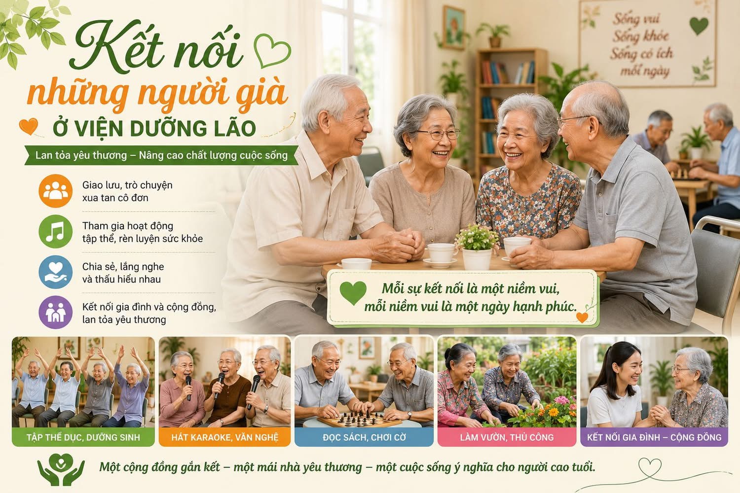 Kết nối những người già ở viện dưỡng lão – Lan tỏa yêu thương, nâng cao chất lượng cuộc sống