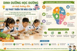 Dinh dưỡng học đường và ảnh hưởng đến sự phát triển trí não của trẻ