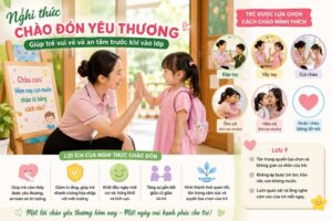 Nghi thức chào đón yêu thương – Giúp trẻ vui vẻ và an tâm trước khi vào lớp