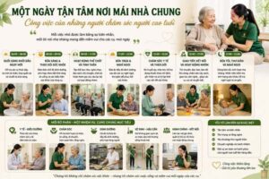 Một ngày tận tâm nơi mái nhà chung: Công việc của những người chăm sóc người cao tuổi