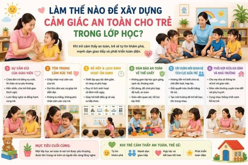 Làm thế nào để xây dựng cảm giác an toàn cho trẻ trong lớp học?