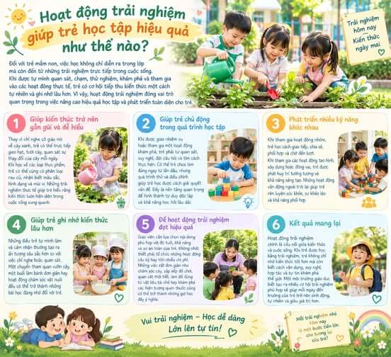 Hoạt động trải nghiệm giúp trẻ học tập hiệu quả như thế nào?