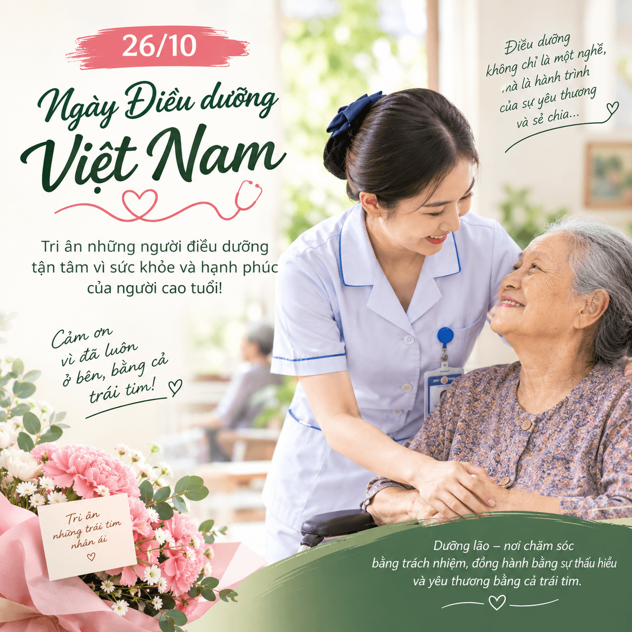 🌷 26/10 – TRI ÂN NHỮNG NGƯỜI ĐIỀU DƯỠNG, NGƯỜI GỬI TRAO YÊU THƯƠNG BẰNG SỰ TẬN TÂM