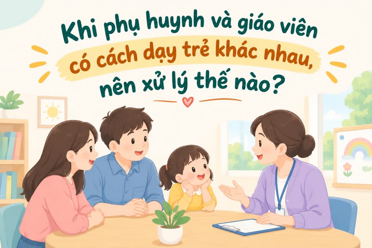 Khi phụ huynh và giáo viên có cách dạy trẻ khác nhau, nên xử lý thế nào?